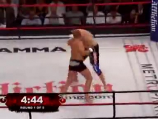 the title fight of fedor emelianenko and tim sylvia at the affliction banned tournament.