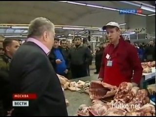 a jew against a dagestan (zhirinovsky is talking to a seller in the market)