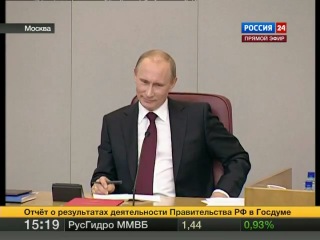speech by v v. zhirinovsky after putin's report
